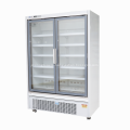 Upright glass door display freezer for supermarket